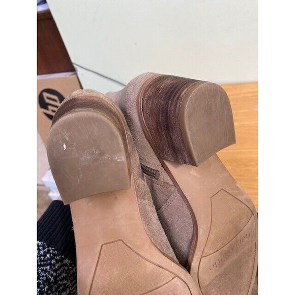 Franco Sarto Women's Size 8M Shaina Tan Suede Booties Ankle Boot Zipper - Picture 9 of 12
